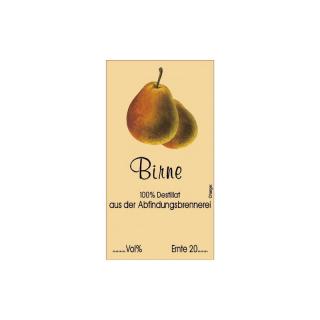 Etiketten, selbstklebend, Birne creme, 250 Stck
