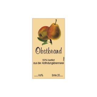 Etiketten, selbstklebend, Obstbrand creme, 500 Stck