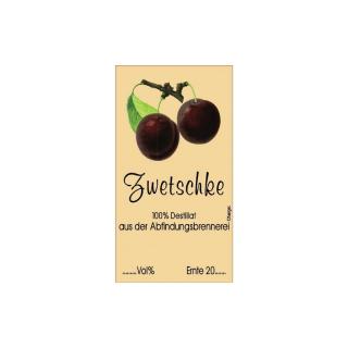 Etiketten, selbstklebend, Zwetschke creme, 750 Stck