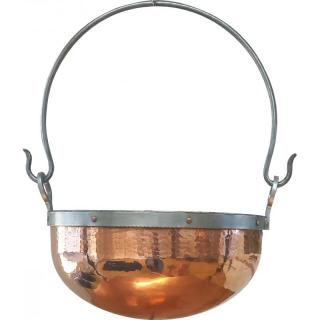 Kupferkessel 15 Liter, mit Gehnge aus Edelstahl