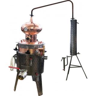 Schnapsbrennanlage WS60 mit Aromahelm, mit Standard-Elektroheizung